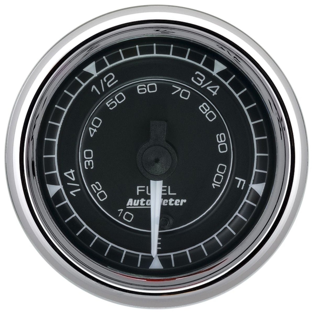 AutoMeter Chrono 2-1/16in 0-280 Ohm Programmable Fuel Level Gauge - Chrome (9710)