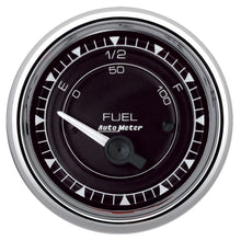 Load image into Gallery viewer, AutoMeter Chrono 2-1/16in 0E 240E-33F Ohm Electric Fuel Level Gauge - Chrome (9716)