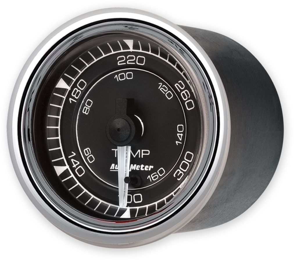 AutoMeter Chrono 2-1/16in 300 Degree Temperature Electric Gauge - Chrome (9748)
