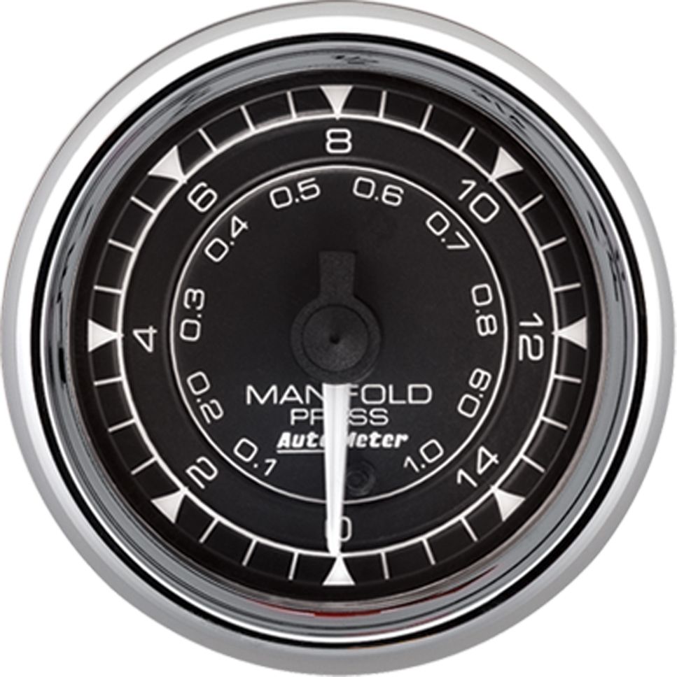 AutoMeter Chrono 2-1/16in 15PSI Digital Stepper Motor Manifold Pressure Gauge - Chrome (9750)