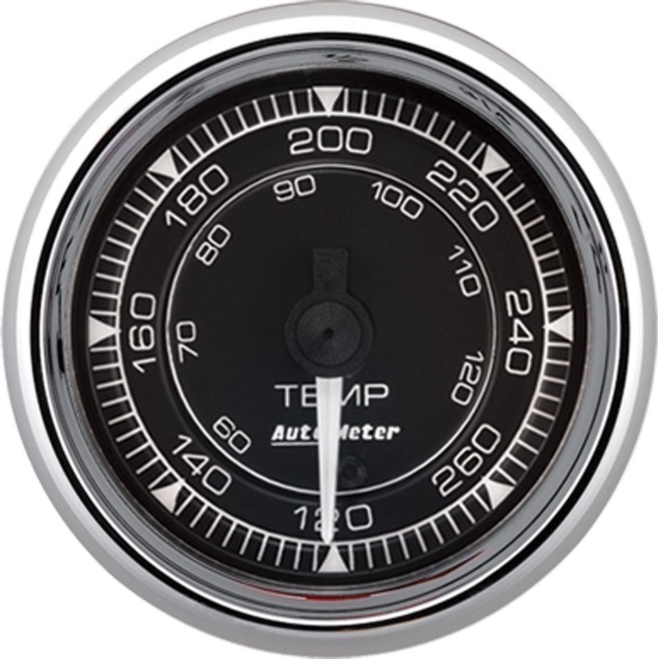 AutoMeter Chrono 2-1/16in 120-280 Degree Temperature Digital Stepper Motor Gauge - Chrome (9754)
