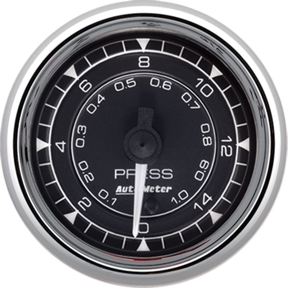AutoMeter Chrono 2-1/16in 15PSI Digital Stepper Motor Pressure Gauge - Chrome (9762)