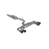 MBRP Exhaust 3in. Cat-Back. Quad Split Rear Exit. Active. T304. CF Tips (S46053CF)