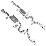 BBK 87-93 Mustang GT Cat Back Kit Varitune Mufflers - Aluminized turn downs (3002)