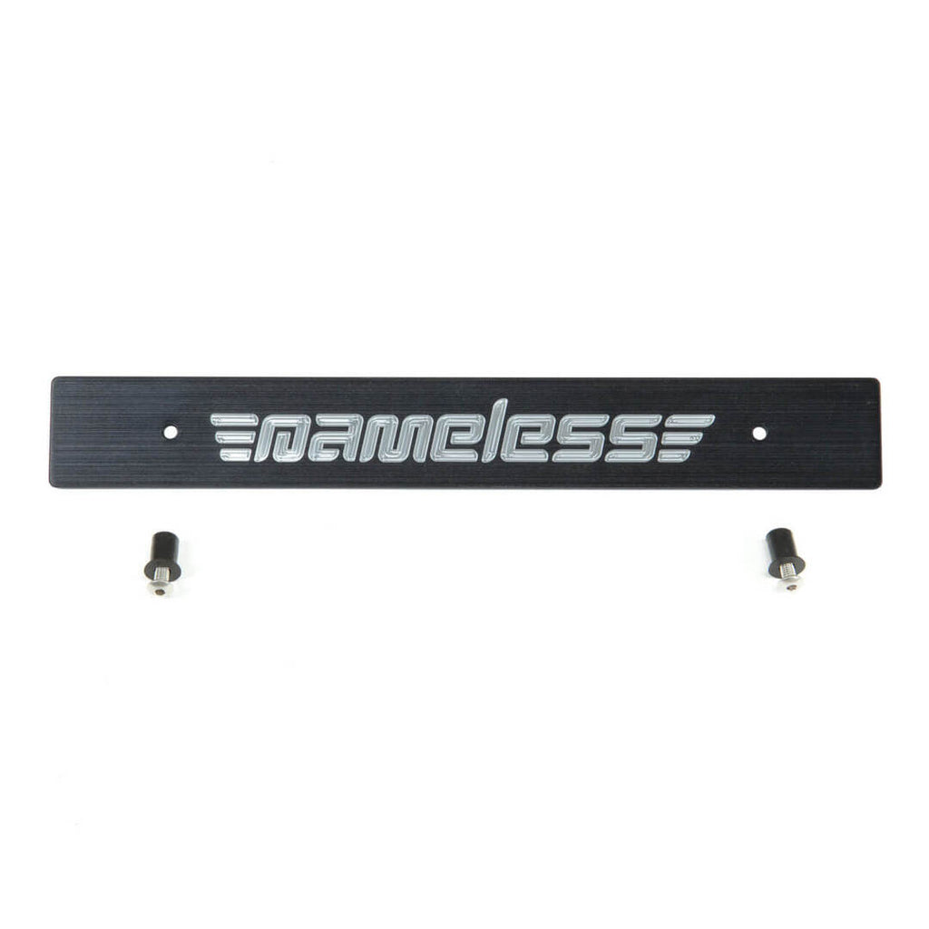Nameless Performance Nameless Front License Plate Delete - CNC Engraved - Round Mounting Holes (NPPD-CN-RO)