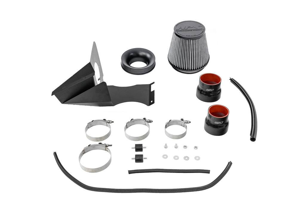 HPS Performance Air Intake Kit With Heat Shield Red (827-721R)