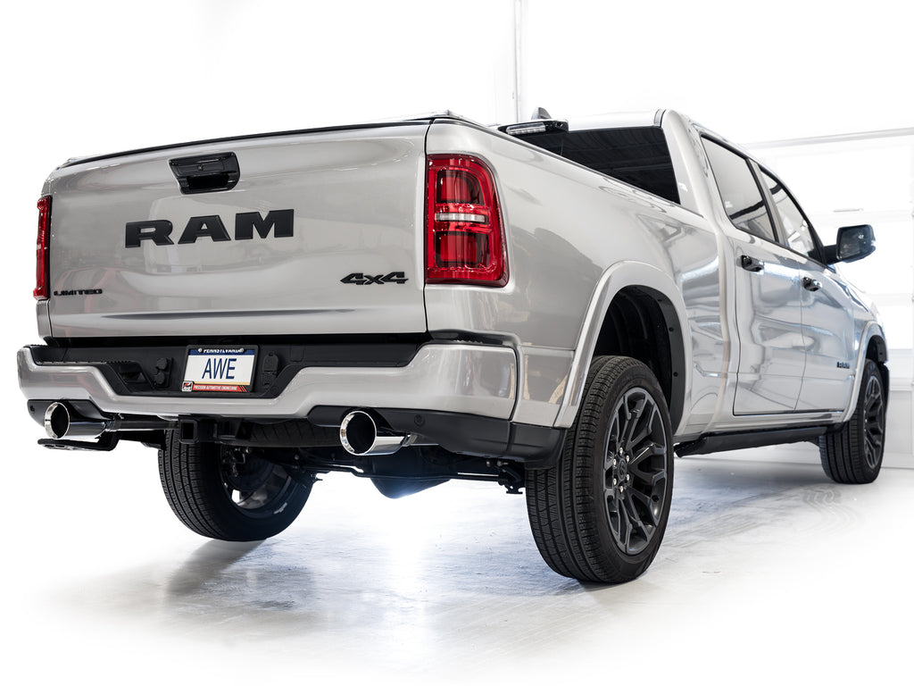 AWE Tuning 25+ RAM 1500 3.0TT 0FG Catback Touring Exhaust - Chrome Silver Tips (3015-32530)