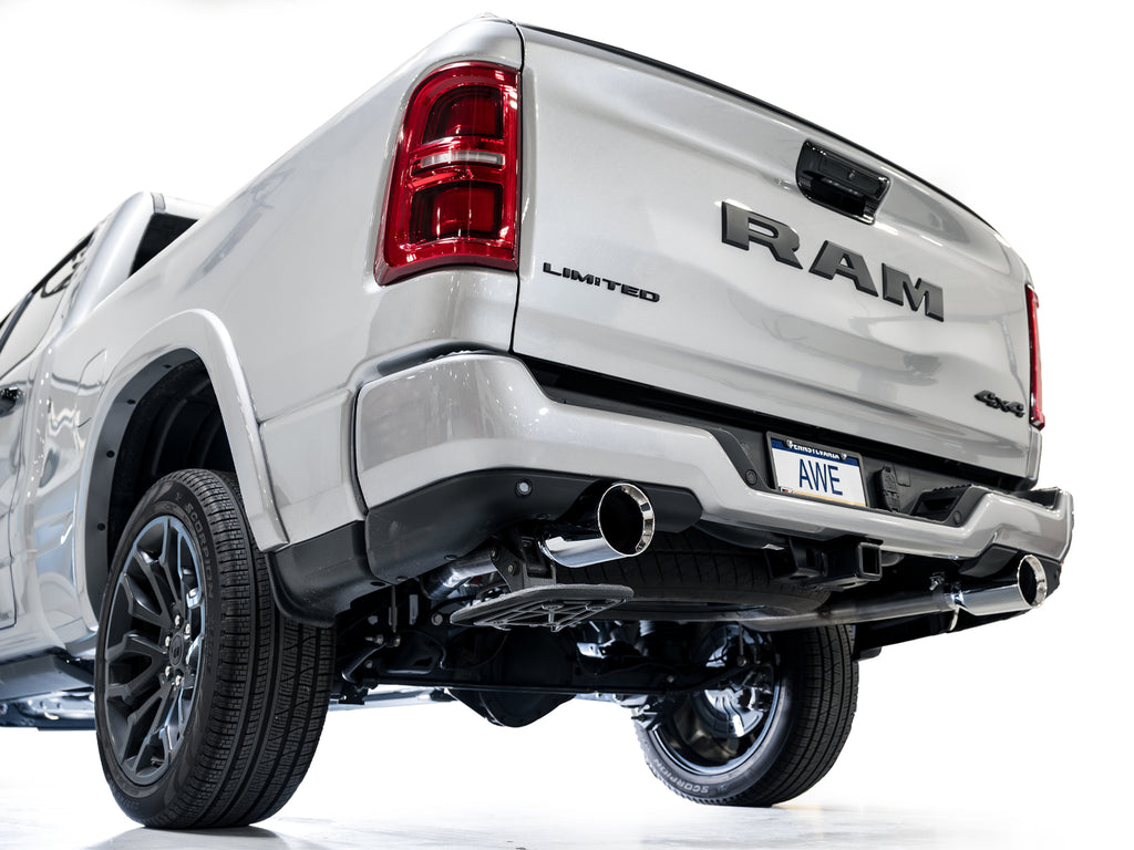 AWE Tuning 25+ RAM 1500 3.0TT 0FG Catback Touring Exhaust - Chrome Silver Tips (3015-32530)