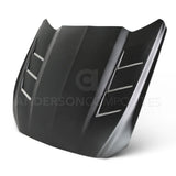 Anderson Composites Heat extractor fiberglass hood for 2015-2017 Ford Mustang  (AC-HD15FDMU-SA-GF)