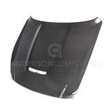 Anderson Composites Double sided carbon fiber hood for 2015-2020 Ford Mustang Shelby GT350 & GT350R  (AC-HD15FDMU350-OE-DS)
