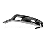 Anderson Composites 15-16 Ford Mustang R-Style Carbon Fiber Rear Valance (for Quad Tip Exhaust) (AC-RL15FDMU-GR)