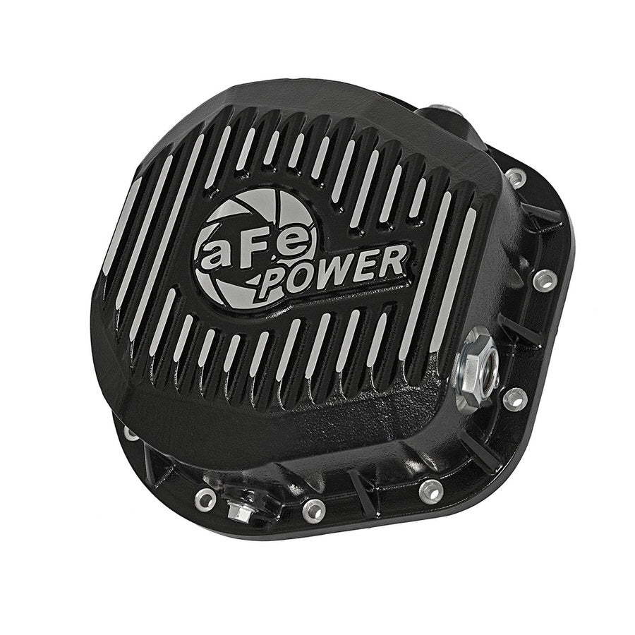 aFe Pro Series Differential Cover Black w/ Machined Fins (10.25/10.50-12 Bolt Axle) (46-70022)