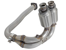 Load image into Gallery viewer, aFe POWER Direct Fit 409 Stainless Steel Front Catalytic Converter (47-48001)