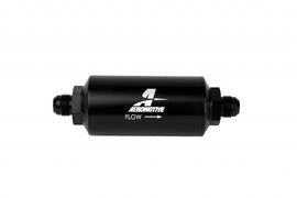 Aeromotive Fuel System 8an Inline Fuel Filter 10 Micron 2in OD Black - 12375