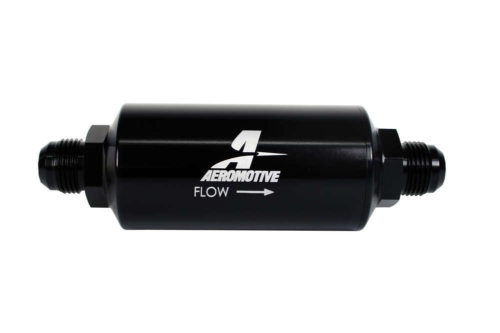 Aeromotive Fuel System 10an Inline Fuel Filter 10 Micron 2in OD Black - 12387