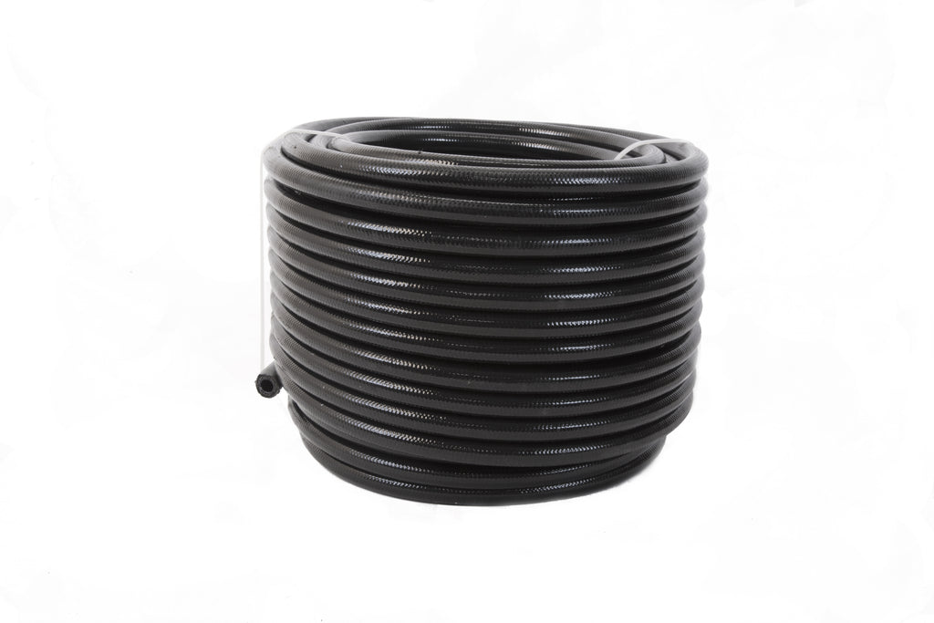 Aeromotive Fuel System 8an PTFE S/S Braided Hose 20ft Black Jacketed - 15337