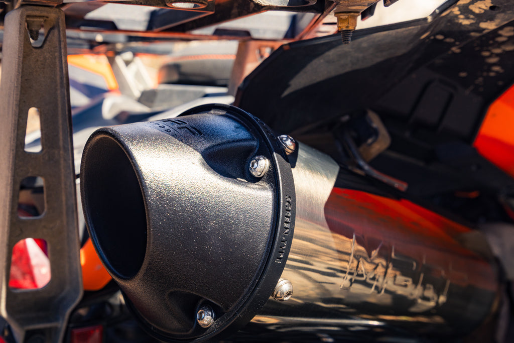 MBRP 2013+ Polaris Scrambler 850 5in Slip-on Exhaust System w/ Performance Mufflers (AT-9542PT)