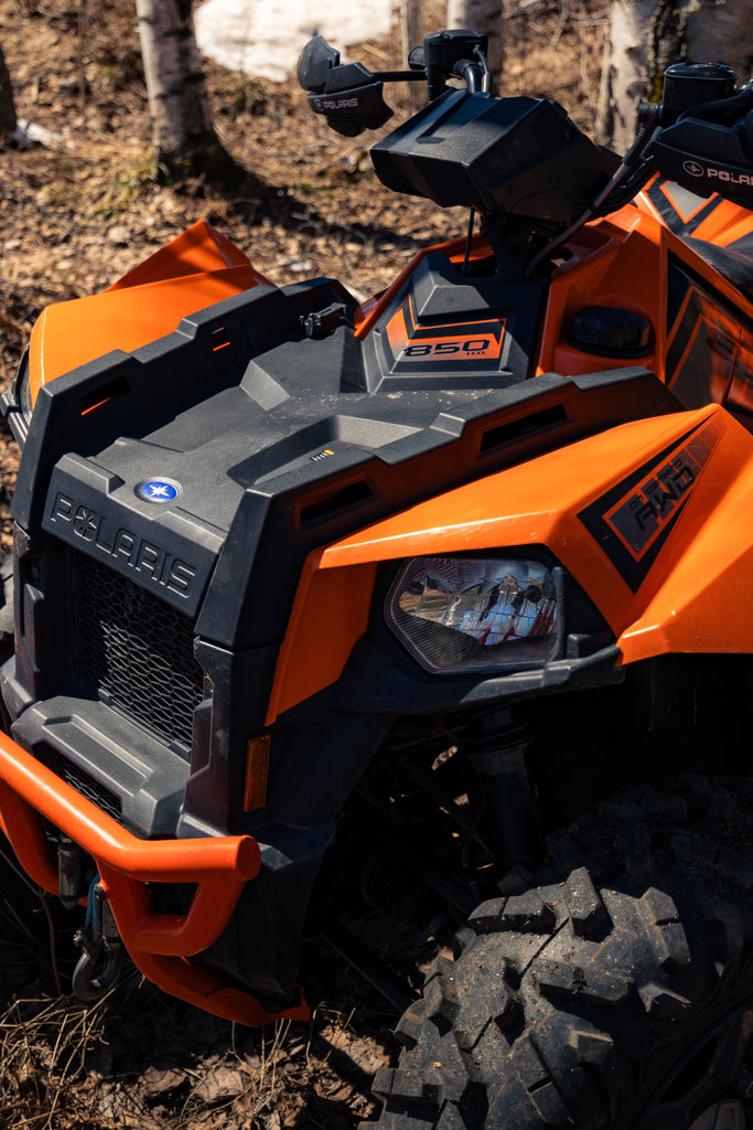 MBRP 2013+ Polaris Scrambler 850 5in Slip-on Exhaust System w/ Performance Mufflers (AT-9542PT)