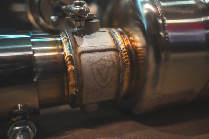 Valvetronic Designs 08-11 BMW E90,E92 M3 4.0L 200 Cell Full Exhaust System T304 Stainless Steel Burnt 3.5 Inch Outlet Tips (BMW.E9X.M3.VSES.2CC.BR.BRT)