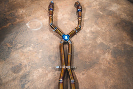 Valvetronic Designs 2008-2011 BMW E90,E92 M3 4.0L 200 Cell Full Exhaust System Grade 5 Titanium Forged Carbon 3.5 Inch Outlet Tips (BMW.E9X.M3.VSES.2CC.TI.FC)