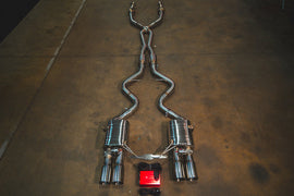 Valvetronic Designs 2008-2011 BMW E90,E92 M3 4.0L Full Exhaust System T304 Stainless Steel Black 3.5 Inch Outlet Tips (BMW.E9X.M3.VSES.FF.BR.BLK)