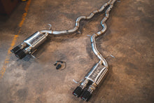 Load image into Gallery viewer, Valvetronic Designs 2011-2016 BMW F10 M5 4.4L Catback T304 Stainless Steel Forged Carbon 3.5 Inch Outlet Tips (BMW.F10.M5.VSES.BR.FC)