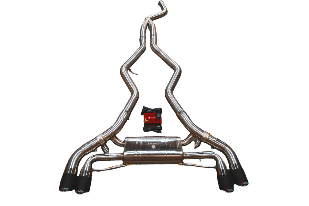 Valvetronic Designs 2016-2018 BMW F87 M2 3.0L Catback T304 Stainless Steel, Forged Carbon 3.5 Inch Outlet Tips (BMW.F87.M2.VSES.BR.FC)