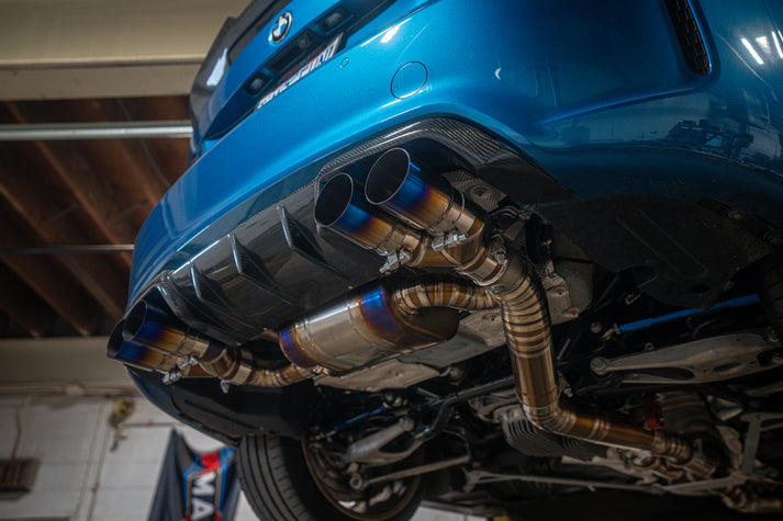 Valvetronic Designs 2018-2021 BMW F87C M2 3.0L Catback Grade 5 Titanium Brushed 3.5 Inch Outlet Tips (BMW.F87C.M2.VSES.TI.BRSH)