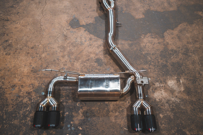 Valvetronic Designs 2018-2021 BMW F87C M2 3.0L Catback Grade 5 Titanium Burnt 3.5 Inch Outlet Tips (BMW.F87C.M2.VSES.TI.BRT)