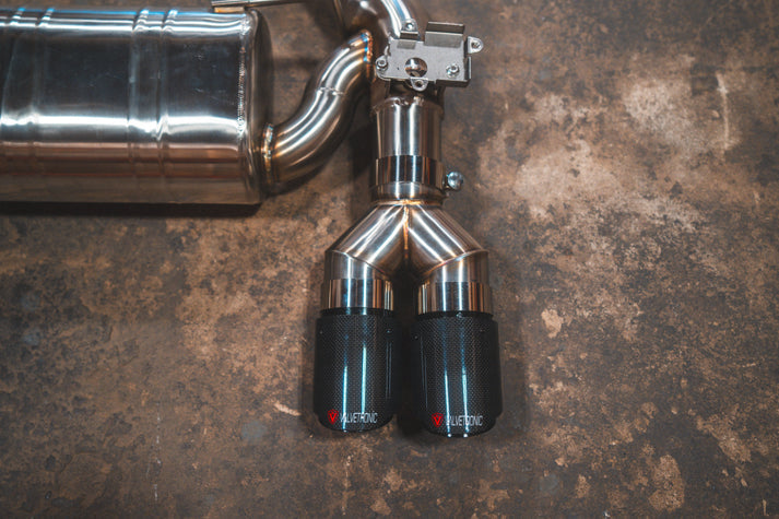 Valvetronic Designs 2018-2021 BMW F87C M2 3.0L Catback Grade 5 Titanium Burnt 3.5 Inch Outlet Tips (BMW.F87C.M2.VSES.TI.BRT)