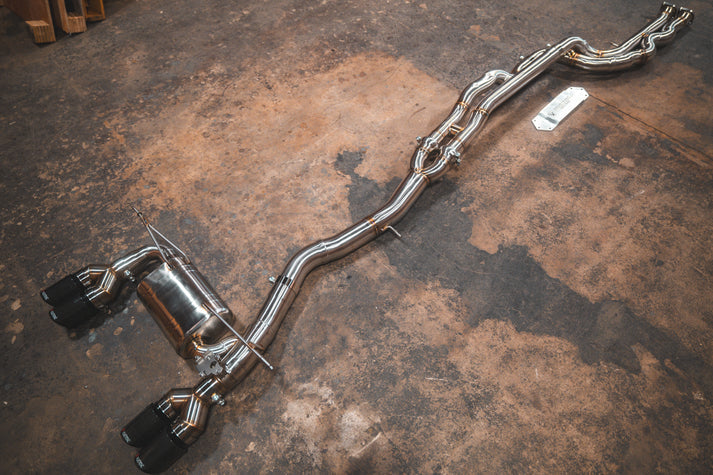 Valvetronic Designs 2014-2020 BMW F80,F82 M3,M4 3.0L Catback T304 Stainless Steel Black 3.5 Inch Outlet Tips (BMW.F8X.M3.M4.VSES.BR.BLK)