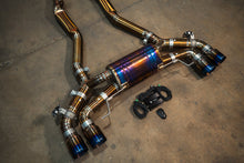 Load image into Gallery viewer, Valvetronic Designs 2019-2024 BMW F91 M8 3.0L Catback Grade 5 Titanium Carbon Fiber 4.0 Inch Outlet Tips (BMW.F91.M8.VSES.Ti.RC)