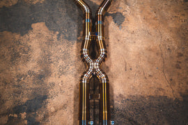 Valvetronic Designs 2020-2025 BMW F95 X5M 4.4L Catback Grade 5 Titanium Forged Carbon 3.5 Inch Outlet Tips (BMW.F95.X5M.VSES.TI.FC)