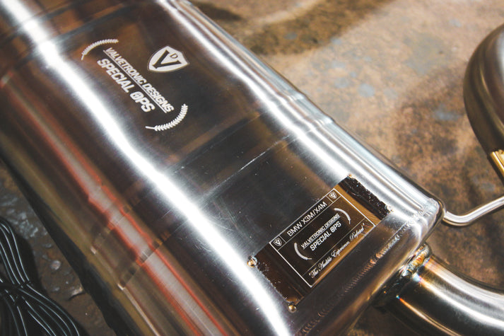 Valvetronic Designs 2019-2025 BMW 3.0L Catback T304 Stainless Steel Brushed 3.5 Inch Outlet Tips (BMW.F9X.X3M.VSES.BR.BRSH)
