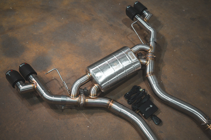 Valvetronic Designs 2018-2025 BMW G01, X3,X4 M40i 3.0L Catback T304 Stainless Steel Black 3.5 Inch Outlet Tips (BMW.G01.M40i.VSES.BR.BLK)