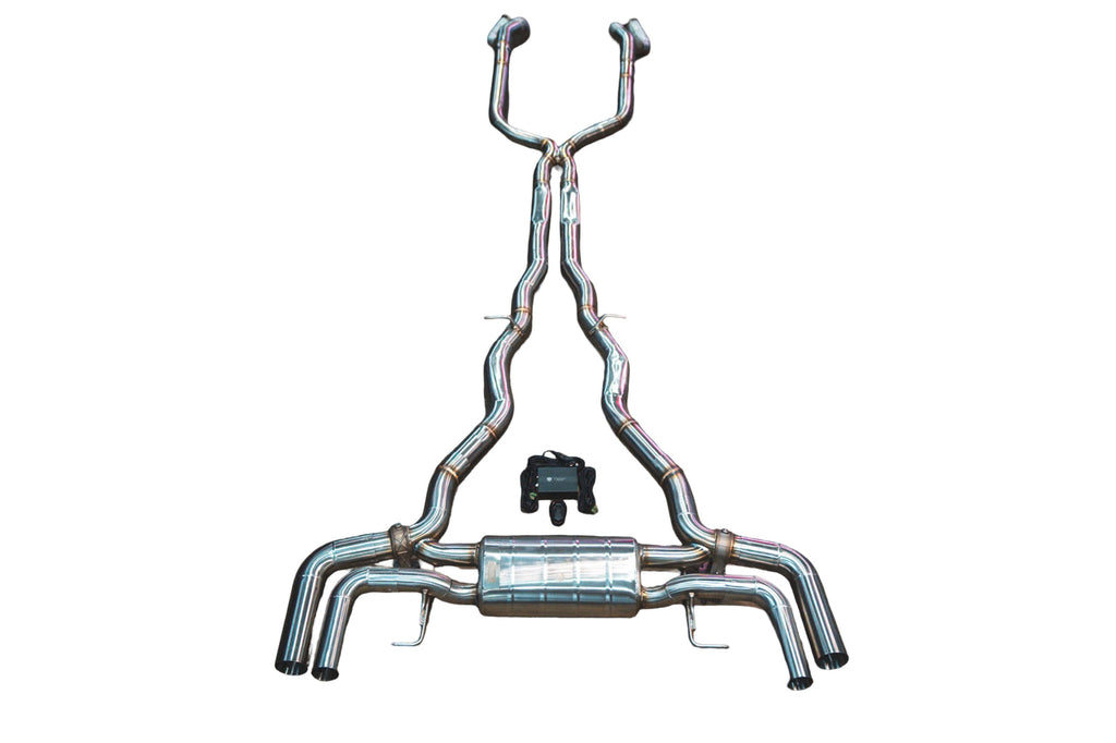 Valvetronic Designs 2018-2024 BMW G16, M850i 4.4L Catback T304 Stainless Steel Brushed Reuse OEM Tips (BMW.G16.M850i.VSES.BR)