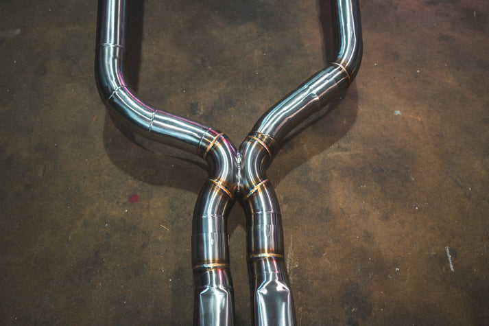 Valvetronic Designs 2018-2024 BMW G16, M850i 4.4L Catback T304 Stainless Steel Brushed Reuse OEM Tips (BMW.G16.M850i.VSES.BR)