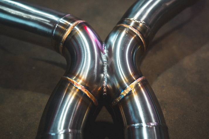 Valvetronic Designs 2018-2024 BMW G16, M850i 4.4L Catback T304 Stainless Steel Brushed Reuse OEM Tips (BMW.G16.M850i.VSES.BR)
