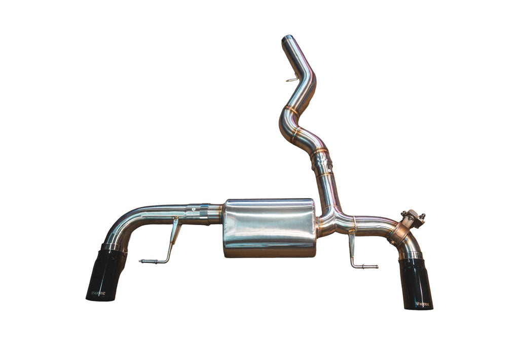 Valvetronic Designs 2020-2024 BMW 2.0L Axleback T304 Stainless Steel Black 3.5 Inch Outlet Tips (BMW.G20.330i.AXL.BR.BLK)