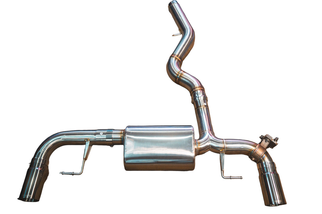 Valvetronic Designs 2020-2024 BMW 2.0L Axleback T304 Stainless Steel Brushed 3.5 Inch Outlet Tips (BMW.G20.330i.AXL.BR.BRSH)