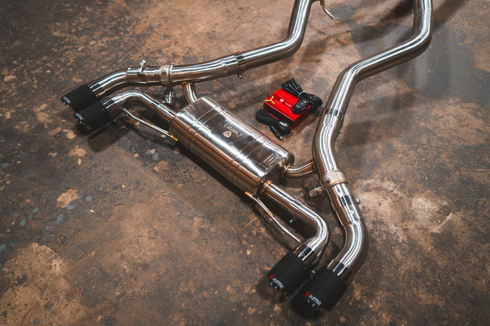 Valvetronic Designs 2019-2025 BMW G42, M240i 3.0L Catback T304 Stainless Steel Burnt 3.5 Inch Outlet Tips (BMW.G42.M240i.VSES.BR.BRT)