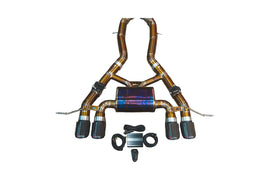 Valvetronic Designs 2022-2025 BMW G87, M2 3.0L Axleback Grade 5 Titanium Carbon Fiber 4.0 Inch Outlet Tips (BMW.G87.M2.AXL.TI.RC)