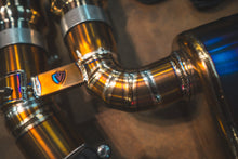 Load image into Gallery viewer, Valvetronic Designs 2022-2025 BMW G87, M2 3.0L Catback Grade 5 Titanium Carbon Fiber 4.0 Inch Outlet Tips (BMW.G87.M2.VSES.TI.RC)