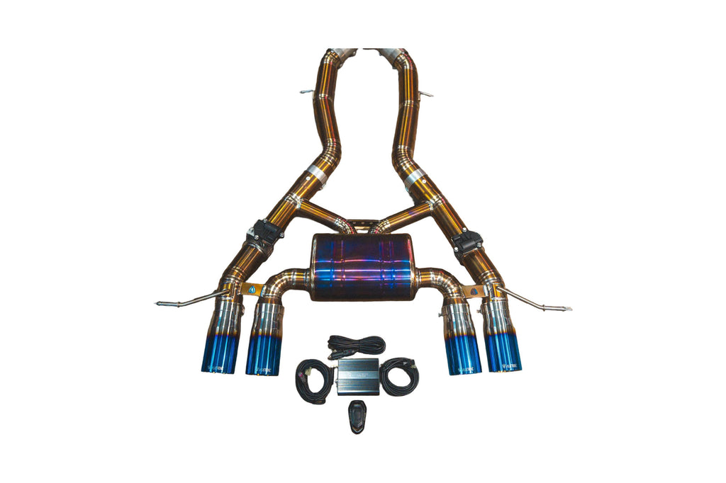 Valvetronic Designs 2022-2025 BMW G80,G82 M3,M4 3.0L Axleback Grade 5 Titanium Burnt 3.5 Inch Outlet Tips (BMW.G8X.M3.AXL.TI.BRT)
