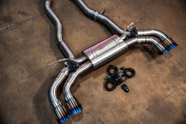 Valvetronic Designs 2025-2026 BMW G90, G99 M5 4.4L Catback Exhaust System Grade 5 Titanium Black 3.5 Inch Outlet Tips (BMW.G90.M5.VSES.TI.BLK)