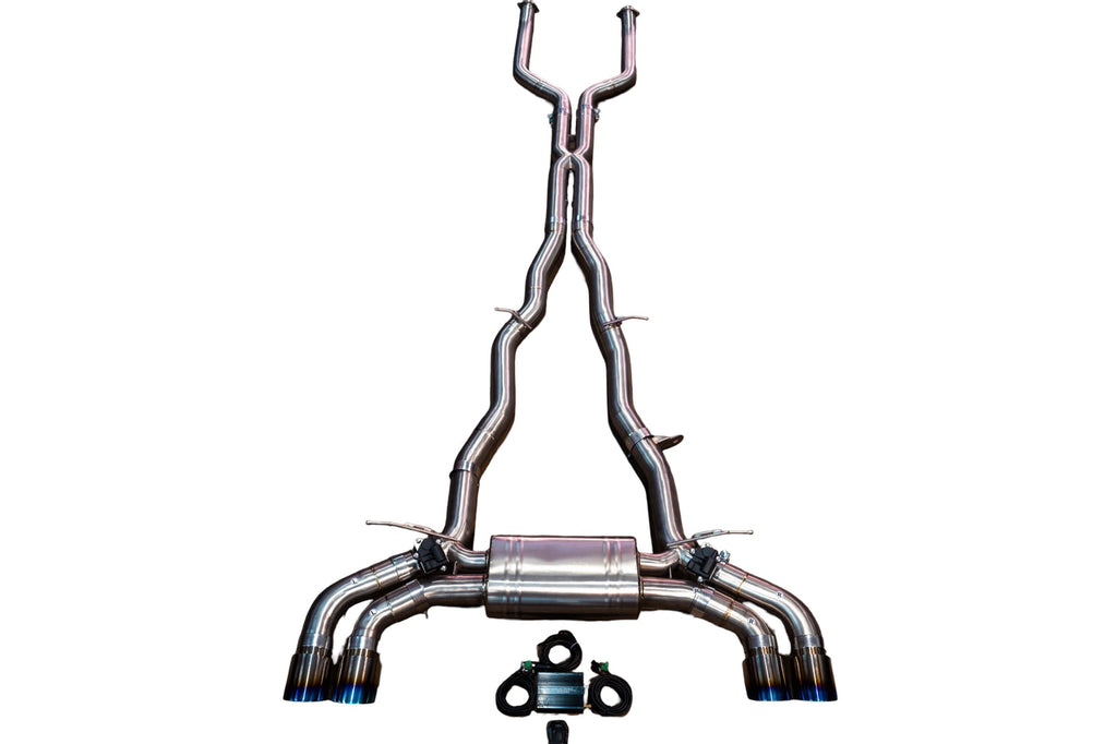 Valvetronic Designs 2025-2026 BMW G90, G99 M5 4.4L Catback Exhaust System Grade 5 Titanium Brushed 3.5 Inch Outlet Tips (BMW.G90.M5.VSES.TI.BRSH)