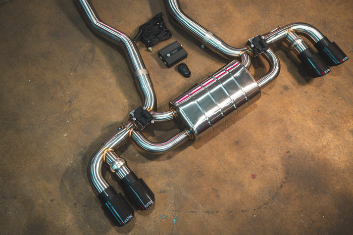 Valvetronic Designs 2017-2025 BMW G29, Z4 M40, 30i 3.0L,2.0L, Catback T304 Stainless Steel Burnt 3.5 Inch Outlet Tips (BMW.Z4.G29.VSES.BR.BRT)