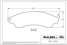 Load image into Gallery viewer, Baer Brakes Replacement Pads for Baer 2-Piston PGC Classic Series Front Caliper (D0412R)