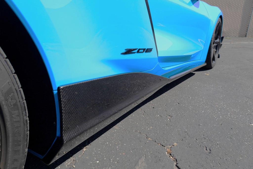 APR Performance Chevrolet Corvette C8 Z06/ E Ray/ ZR1 Carbon Fiber Side Rocker Extensions/ Side Skirts (FS-208806)