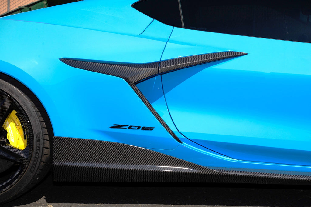 APR Performance Chevrolet Corvette C8 Z06/ E Ray/ ZR1 Carbon Fiber Side Rocker Extensions/ Side Skirts (FS-208806)